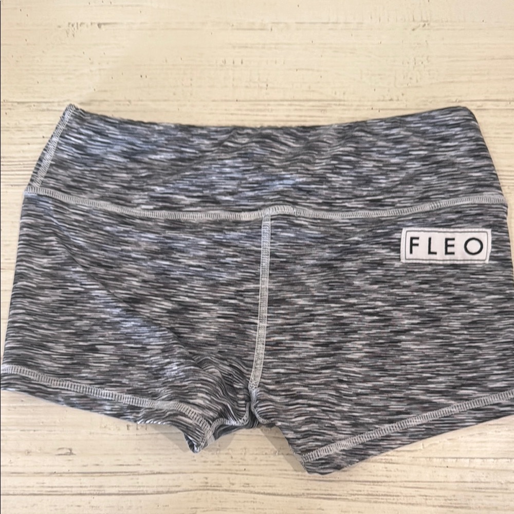 Fleo Gray Athletic Shorts with Moisture-Wicking Fabric